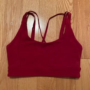 Lorna Jane Dark Red Cross-Back Sports Bra